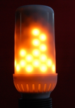 Vuurlamp E27 opaal fitting onder