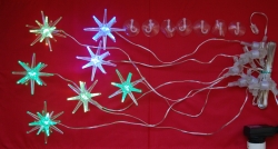 7 plexiglas led sterren snoer multi colour