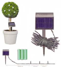LED licht snoer SOLAR kleur WARM WIT met twinkle