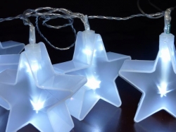 8 sterren met starry foil kleur WIT