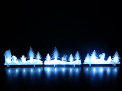 3 delig kersttafereel kleur WIT