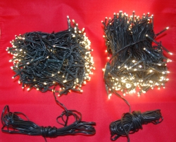 2 X 25 METER lichtsnoer met 500 WARM WITTE LED