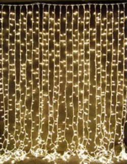 LED Lichtgordijn 2 x 3 Meter kleur WARM WIT