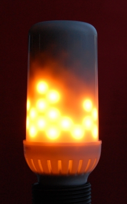 Vuurlamp E27 opaal verkleind model