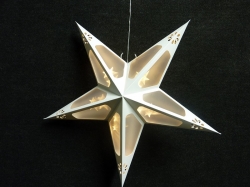 Origami ster 60x60 cm. kleur WIT